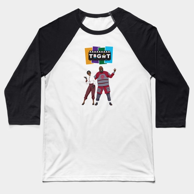 TBGWT Ninjas Baseball T-Shirt by The Black Guy Who Tips Podcast